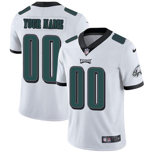 2019 NFL Youth Nike Philadelphia Eagles Road White Customized Vapor jersey->customized nfl jersey->Custom Jersey